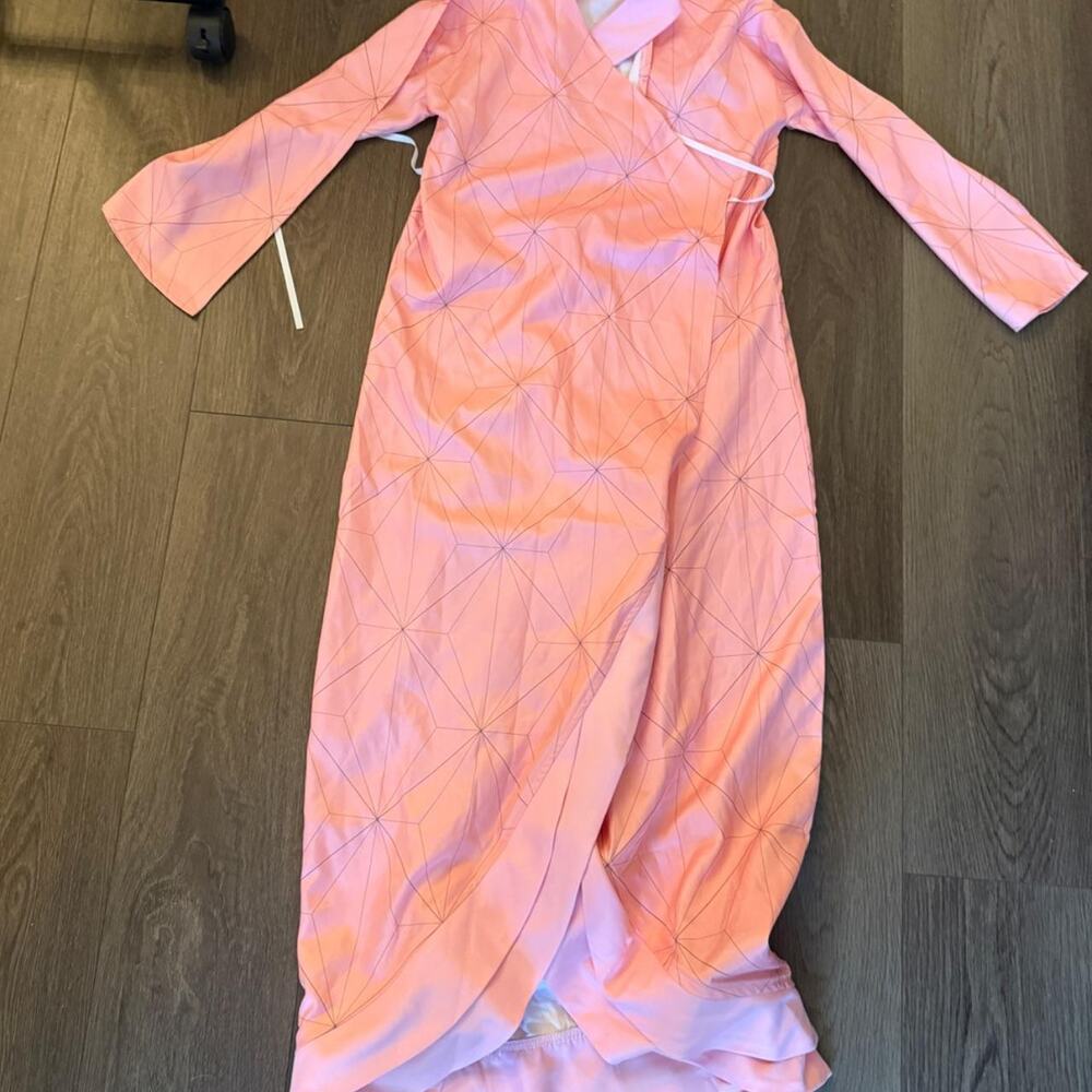 Nezuko Kamado Kimono Robe | Demon Slayer Cosplay Costume | Anime Kimono Dress